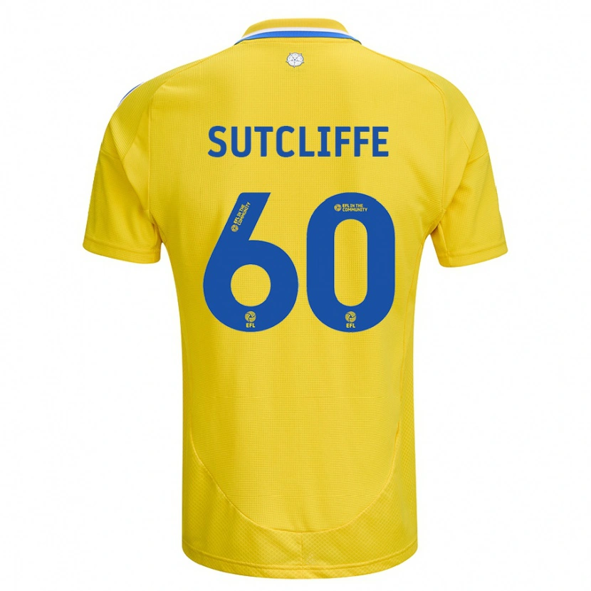 Danxen Män Harvey Sutcliffe #60 Gul Blå Bortatröja Matchtröjor 2024/25 Tröjor T-Tröja