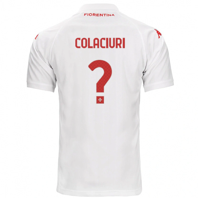 Danxen Män Gabriele Colaciuri #0 Vit Bortatröja Matchtröjor 2024/25 Tröjor T-Tröja