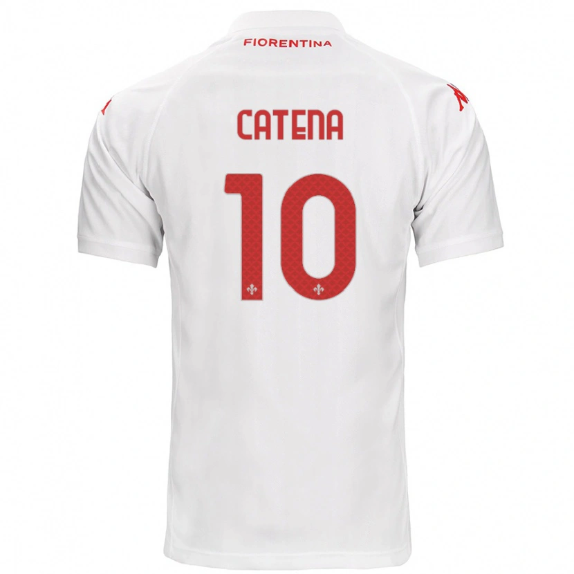 Danxen Män Michaela Catena #10 Vit Bortatröja Matchtröjor 2024/25 Tröjor T-Tröja