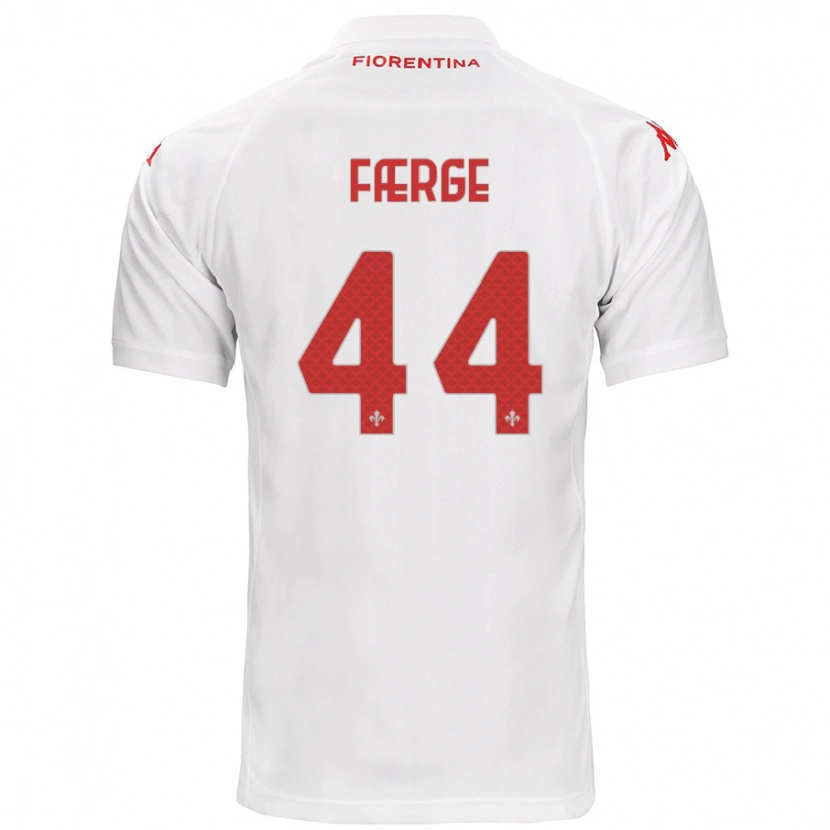 Danxen Män Emma Færge #44 Vit Bortatröja Matchtröjor 2024/25 Tröjor T-Tröja