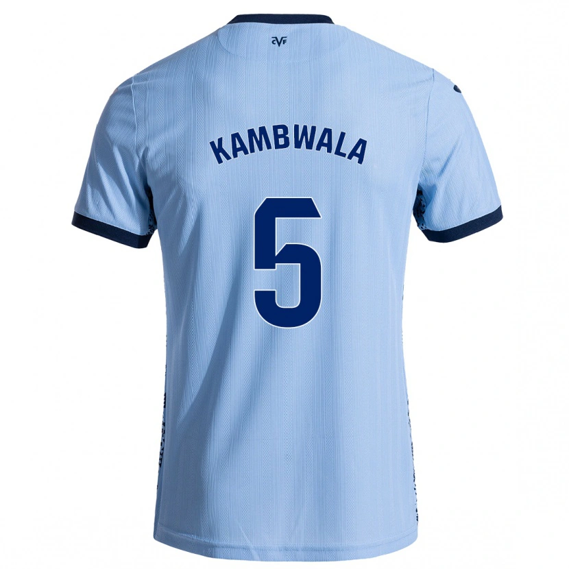 Danxen Män Willy Kambwala #5 Himmelsblå Bortatröja Matchtröjor 2024/25 Tröjor T-Tröja