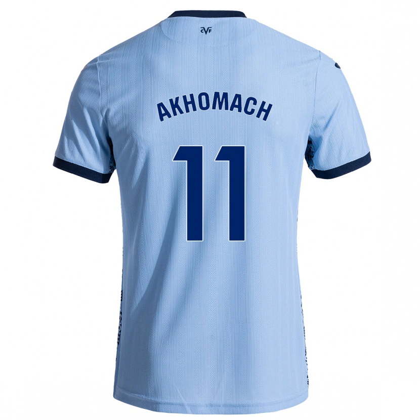 Danxen Män Ilias Akhomach #11 Himmelsblå Bortatröja Matchtröjor 2024/25 Tröjor T-Tröja