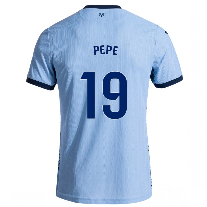 Danxen Män Nicolas Pépé #19 Himmelsblå Bortatröja Matchtröjor 2024/25 Tröjor T-Tröja