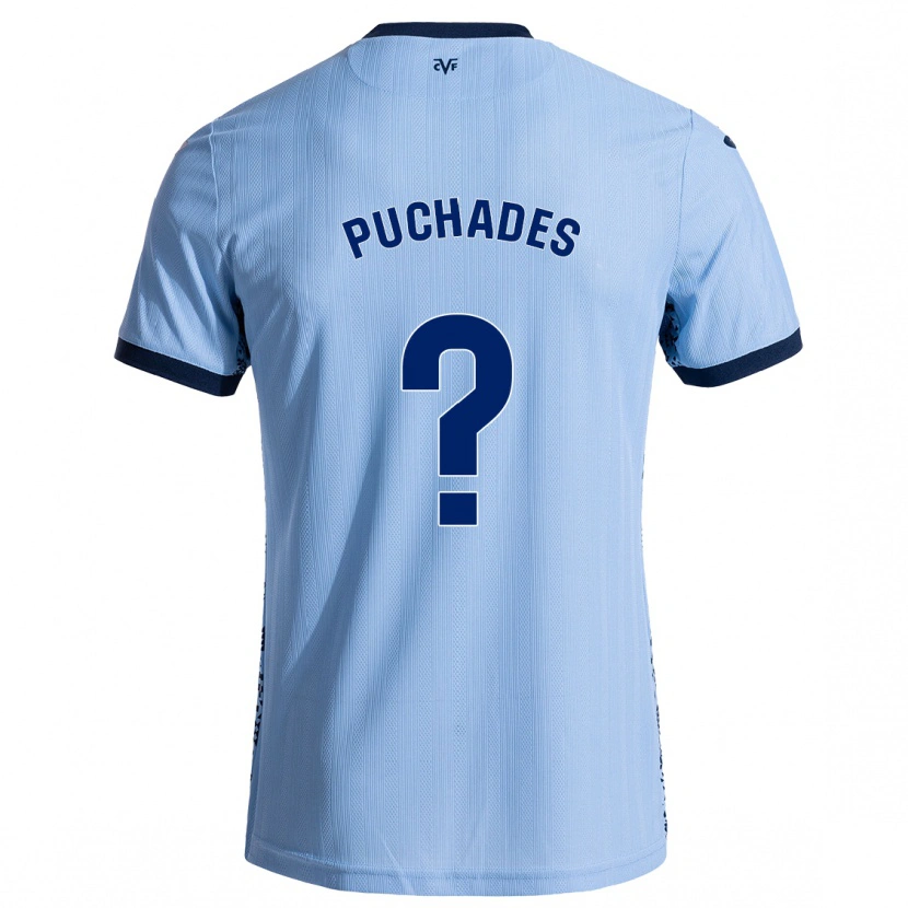 Danxen Män Fran Puchades #0 Himmelsblå Bortatröja Matchtröjor 2024/25 Tröjor T-Tröja