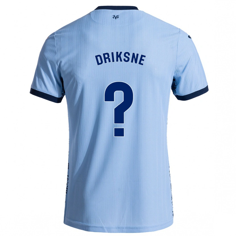 Danxen Män Daniels Driksne #0 Himmelsblå Bortatröja Matchtröjor 2024/25 Tröjor T-Tröja