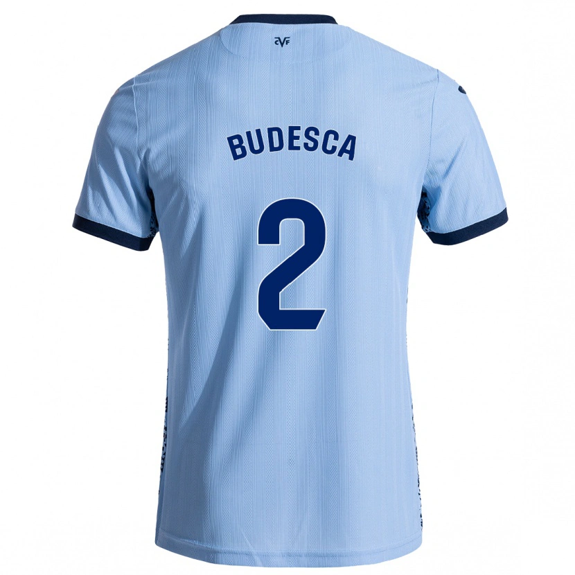 Danxen Män Daniel Budesca #2 Himmelsblå Bortatröja Matchtröjor 2024/25 Tröjor T-Tröja