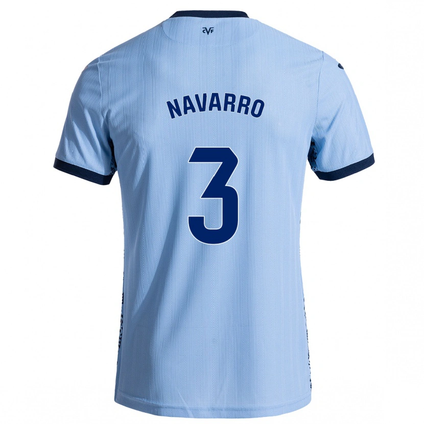 Danxen Män Pablo Navarro #3 Himmelsblå Bortatröja Matchtröjor 2024/25 Tröjor T-Tröja