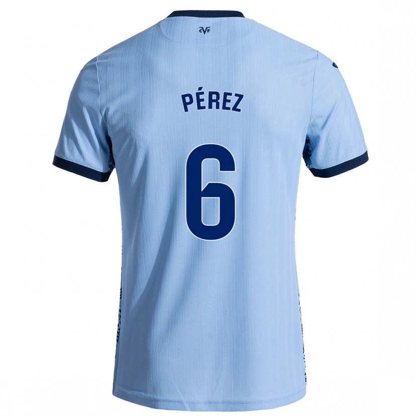 Danxen Män Hugo Pérez #6 Himmelsblå Bortatröja Matchtröjor 2024/25 Tröjor T-Tröja