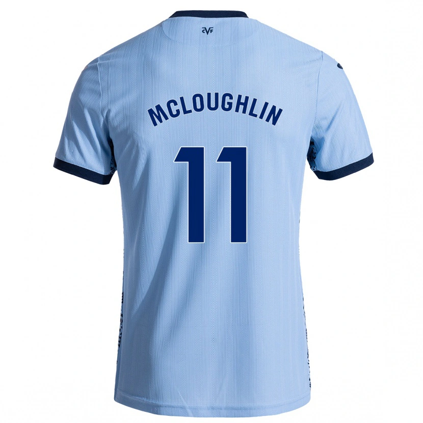 Danxen Män Caden Mcloughlin #11 Himmelsblå Bortatröja Matchtröjor 2024/25 Tröjor T-Tröja