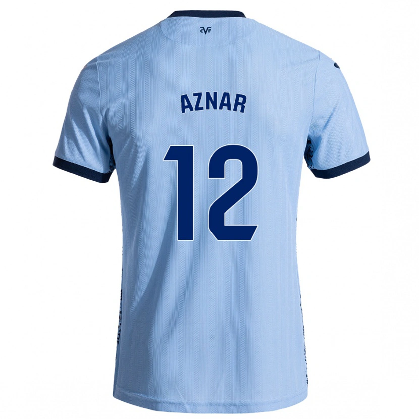 Danxen Män Javi Aznar #12 Himmelsblå Bortatröja Matchtröjor 2024/25 Tröjor T-Tröja
