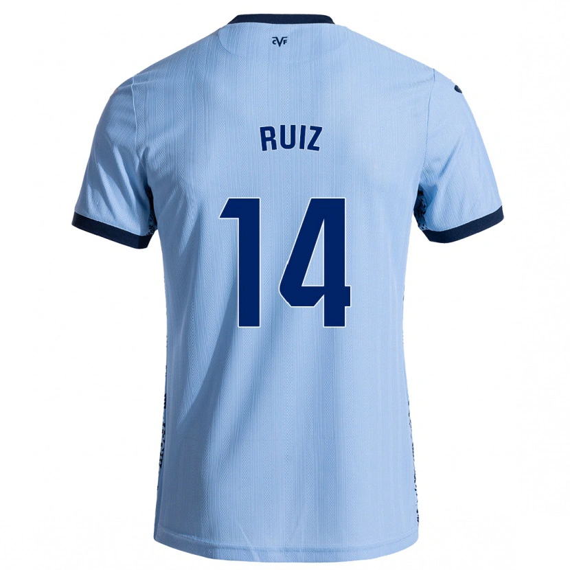 Danxen Män Adri Ruiz #14 Himmelsblå Bortatröja Matchtröjor 2024/25 Tröjor T-Tröja