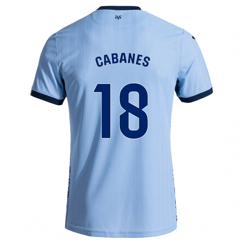 Danxen Män Pau Cabanes #18 Himmelsblå Bortatröja Matchtröjor 2024/25 Tröjor T-Tröja