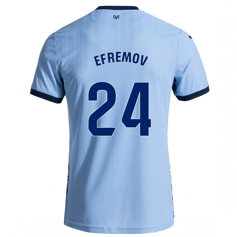 Danxen Män Anton Efremov #24 Himmelsblå Bortatröja Matchtröjor 2024/25 Tröjor T-Tröja
