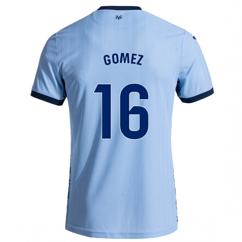Danxen Män Queralt Gómez #16 Himmelsblå Bortatröja Matchtröjor 2024/25 Tröjor T-Tröja