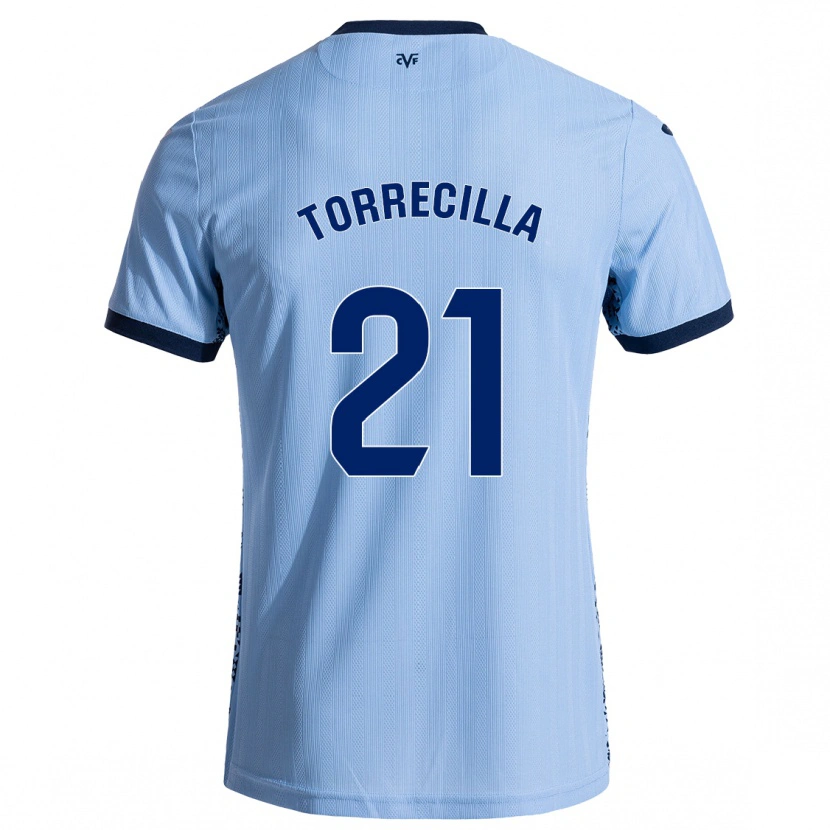 Danxen Män Virginia Torrecilla #21 Himmelsblå Bortatröja Matchtröjor 2024/25 Tröjor T-Tröja