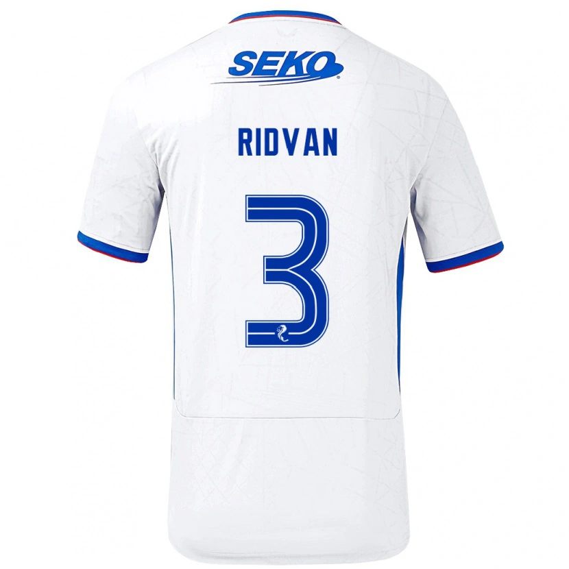 Danxen Män Rıdvan Yılmaz #3 Vit Blå Bortatröja Matchtröjor 2024/25 Tröjor T-Tröja