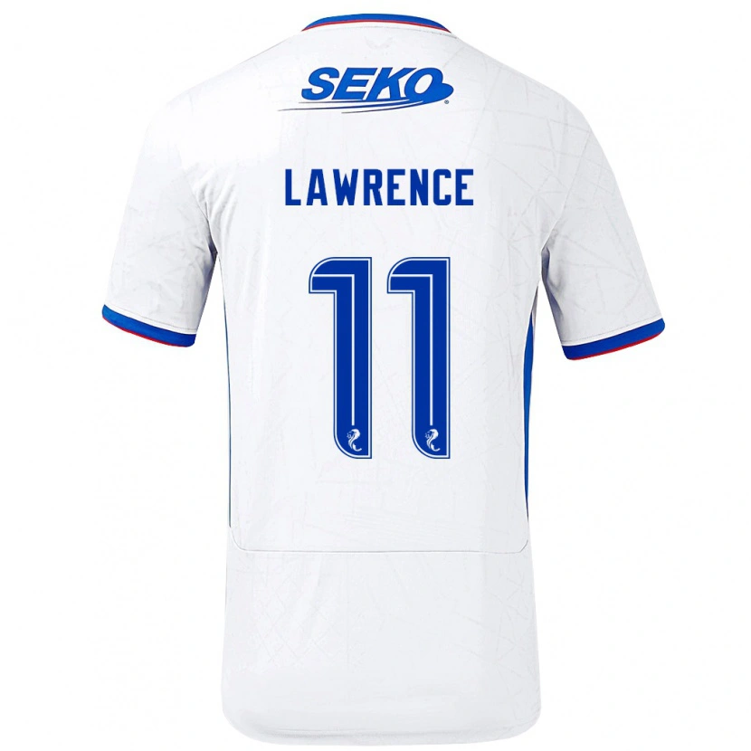 Danxen Män Tom Lawrence #11 Vit Blå Bortatröja Matchtröjor 2024/25 Tröjor T-Tröja