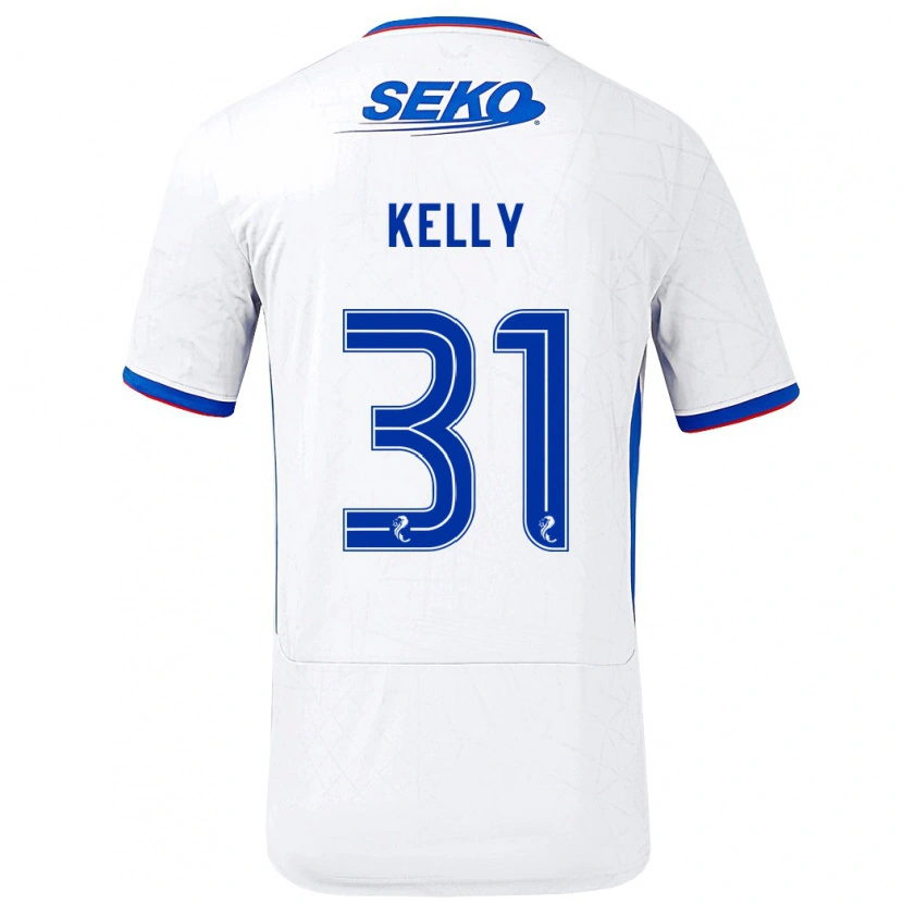Danxen Män Liam Kelly #31 Vit Blå Bortatröja Matchtröjor 2024/25 Tröjor T-Tröja