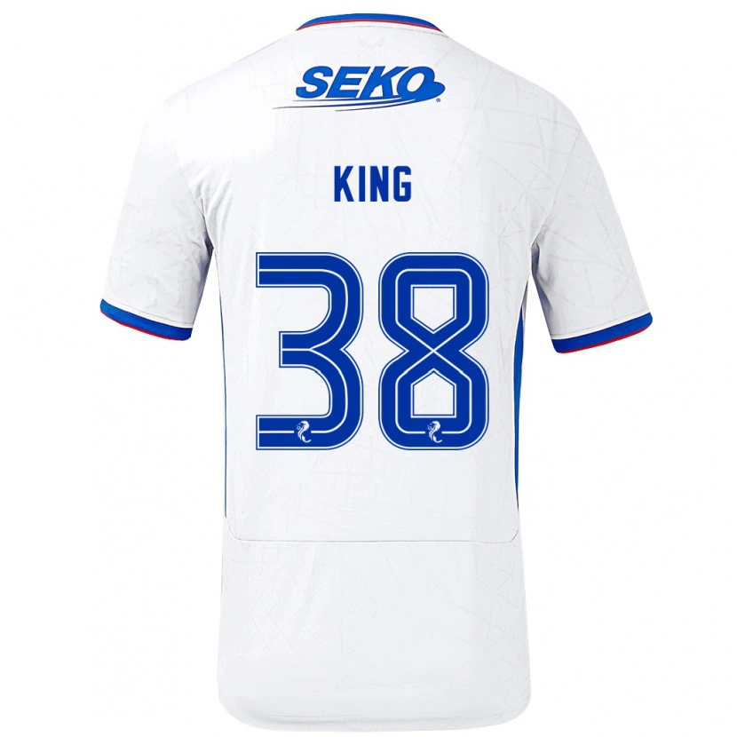 Danxen Män Leon King #38 Vit Blå Bortatröja Matchtröjor 2024/25 Tröjor T-Tröja