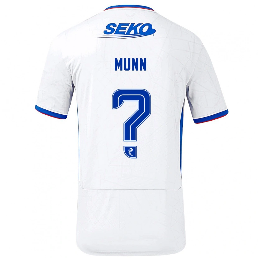 Danxen Män Mason Munn #0 Vit Blå Bortatröja Matchtröjor 2024/25 Tröjor T-Tröja