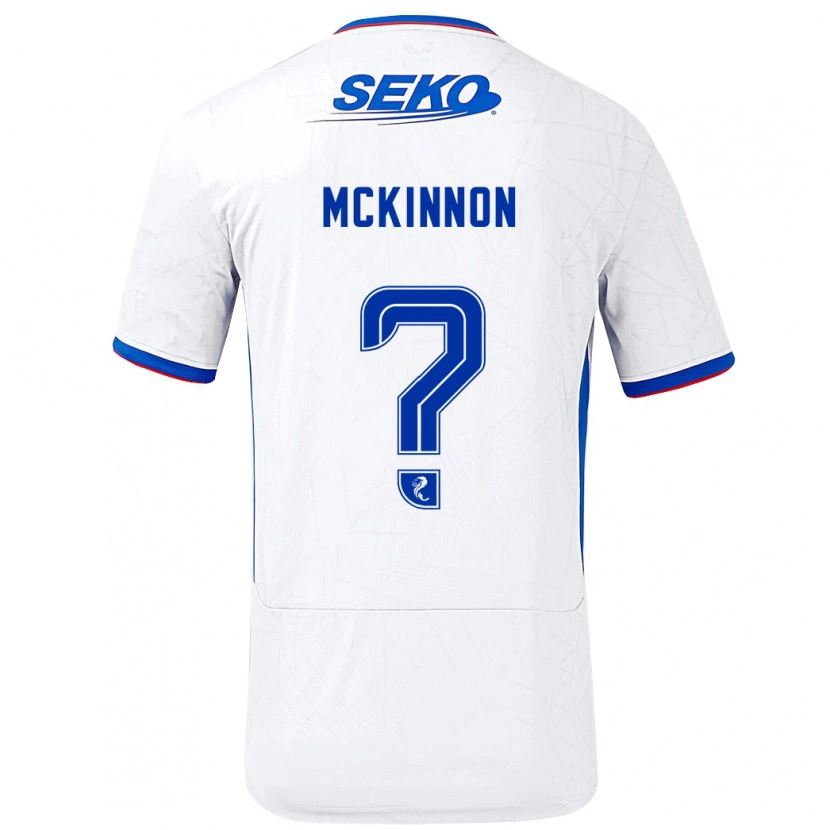Danxen Män Cole Mckinnon #0 Vit Blå Bortatröja Matchtröjor 2024/25 Tröjor T-Tröja