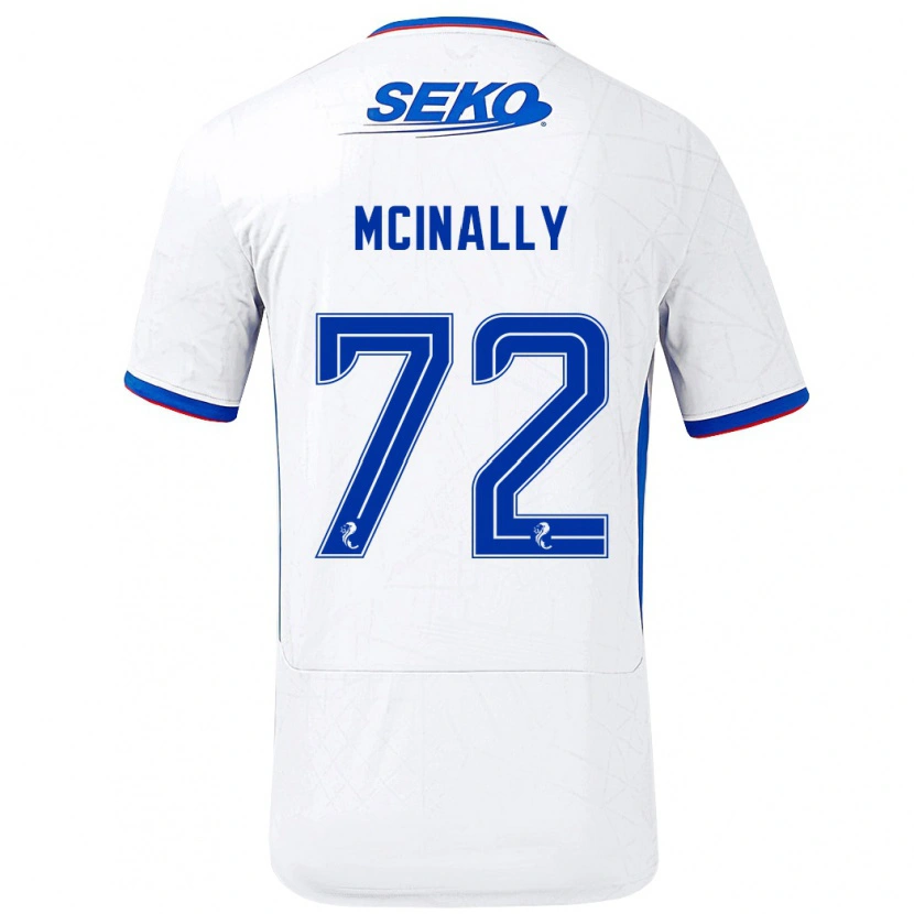 Danxen Män Darren Mcinally #72 Vit Blå Bortatröja Matchtröjor 2024/25 Tröjor T-Tröja