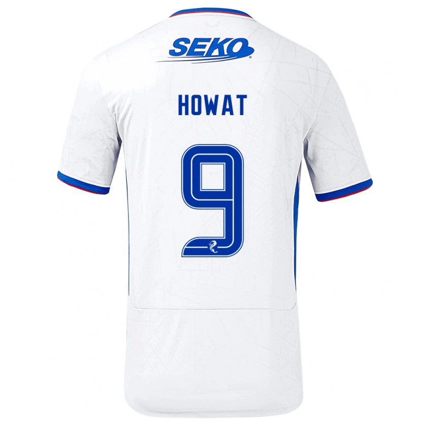 Danxen Män Kirsty Howat #9 Vit Blå Bortatröja Matchtröjor 2024/25 Tröjor T-Tröja
