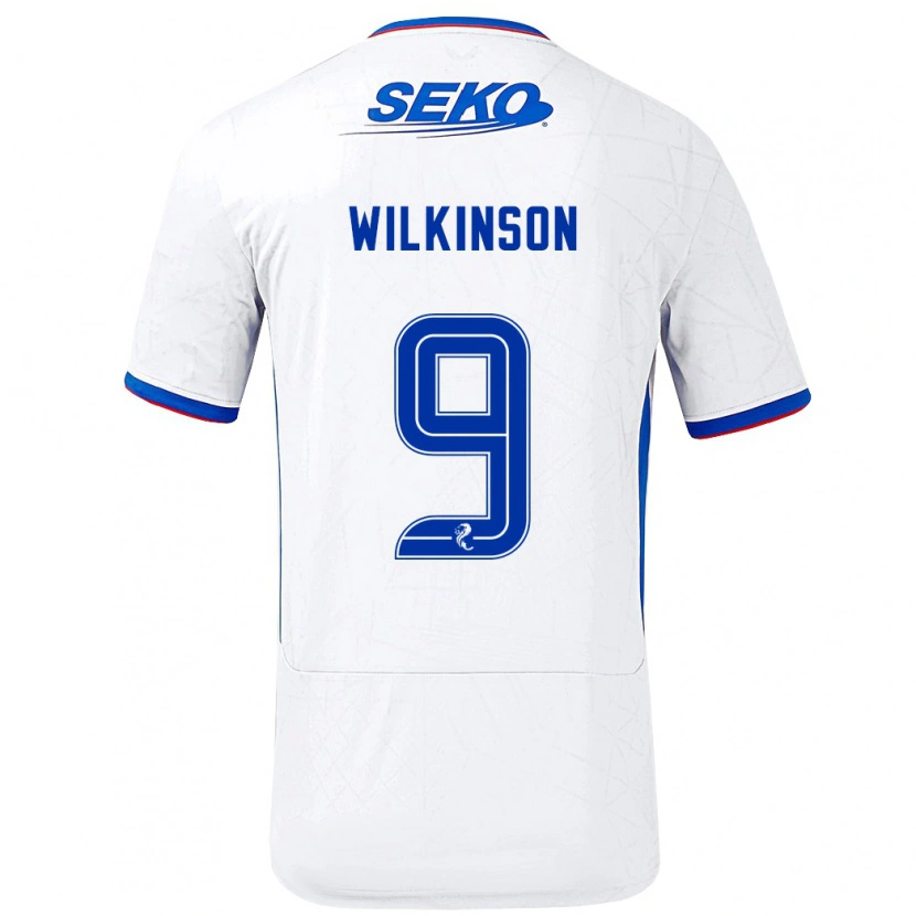 Danxen Män Katie Wilkinson #9 Vit Blå Bortatröja Matchtröjor 2024/25 Tröjor T-Tröja