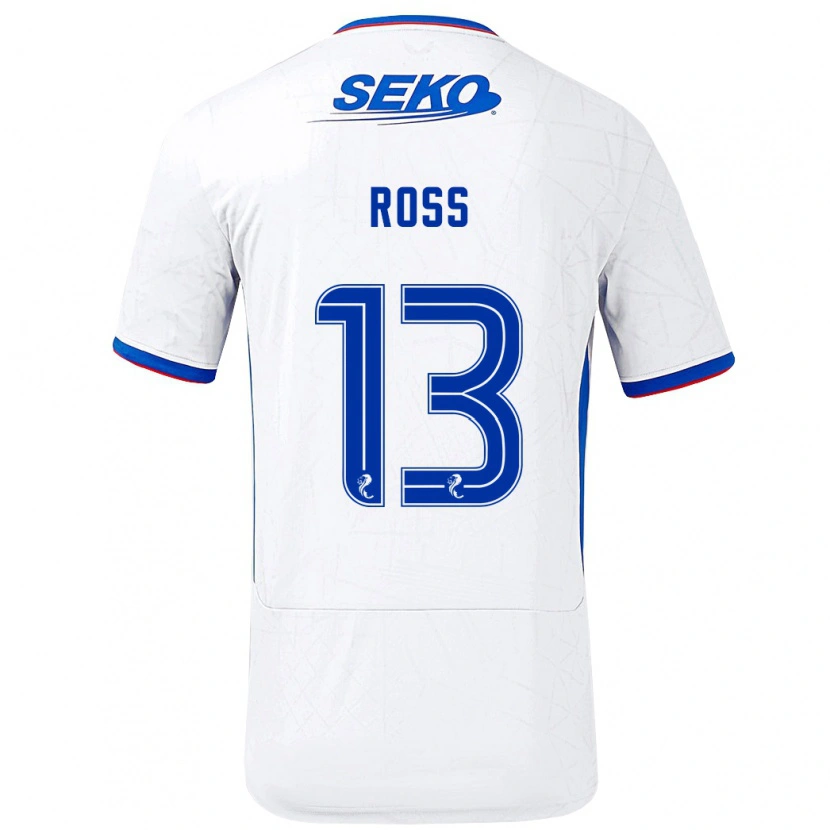 Danxen Män Jane Ross #13 Vit Blå Bortatröja Matchtröjor 2024/25 Tröjor T-Tröja
