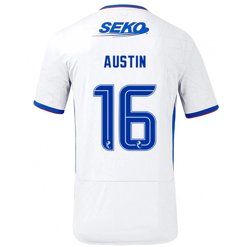 Danxen Män Eilidh Austin #16 Vit Blå Bortatröja Matchtröjor 2024/25 Tröjor T-Tröja