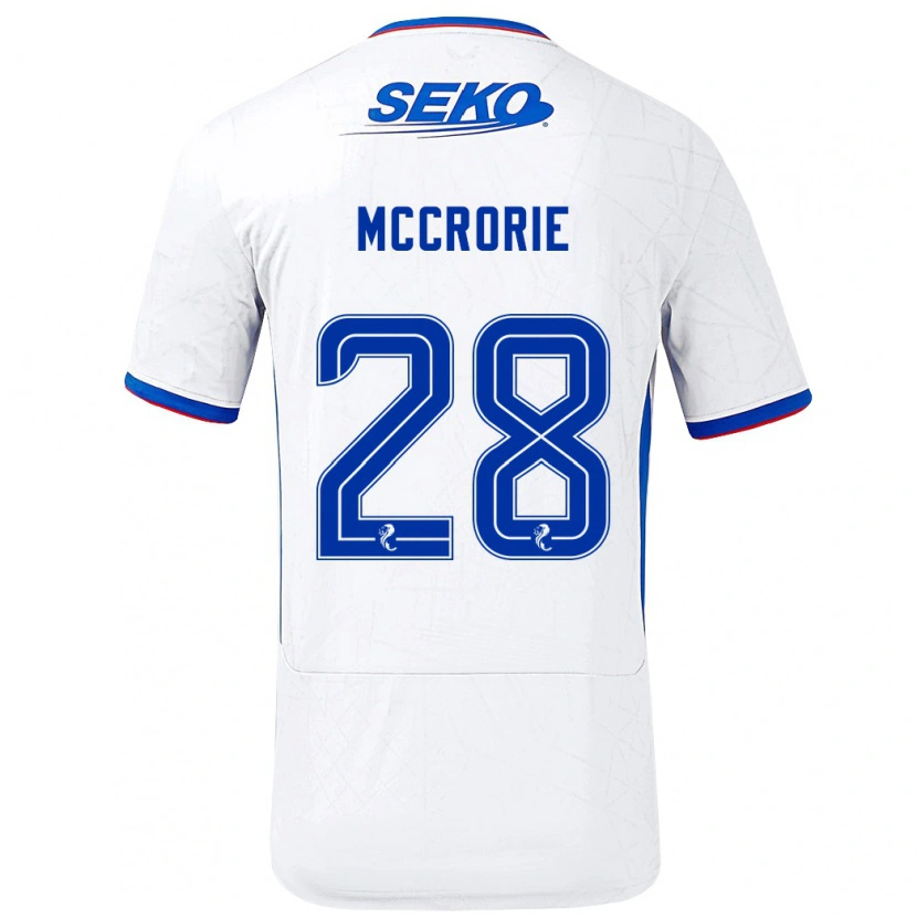 Danxen Män Robby Mccrorie #28 Vit Blå Bortatröja Matchtröjor 2024/25 Tröjor T-Tröja