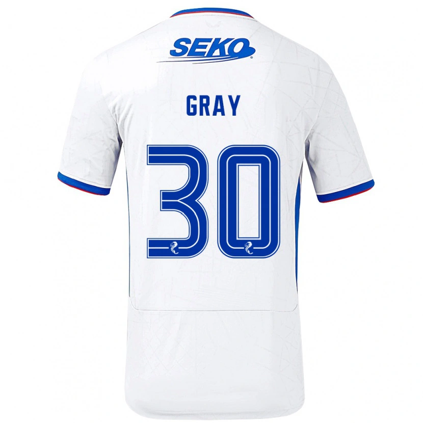 Danxen Män Georgia Gray #30 Vit Blå Bortatröja Matchtröjor 2024/25 Tröjor T-Tröja
