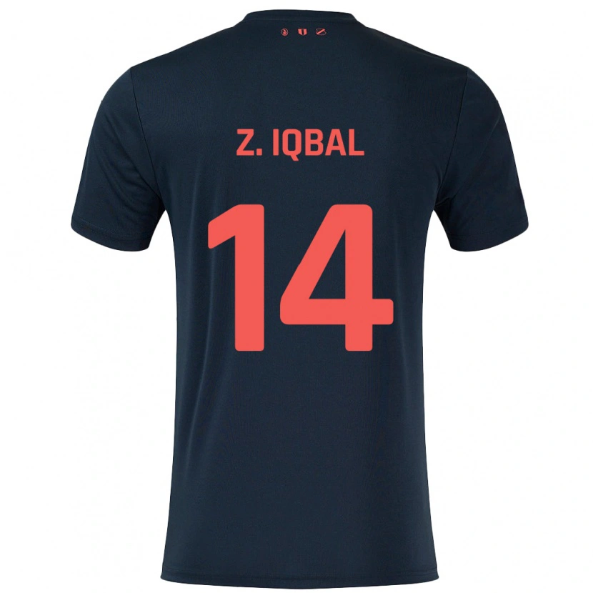Danxen Män Zidane Iqbal #14 Svart Röd Bortatröja Matchtröjor 2024/25 Tröjor T-Tröja