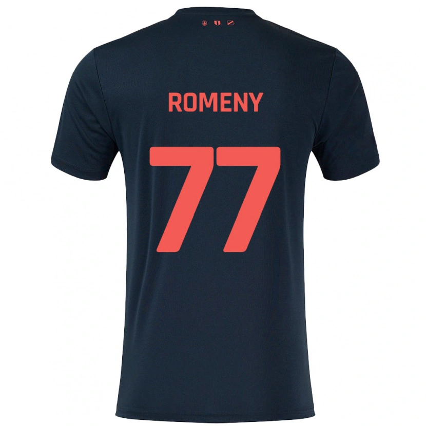 Danxen Män Ole Romeny #77 Svart Röd Bortatröja Matchtröjor 2024/25 Tröjor T-Tröja
