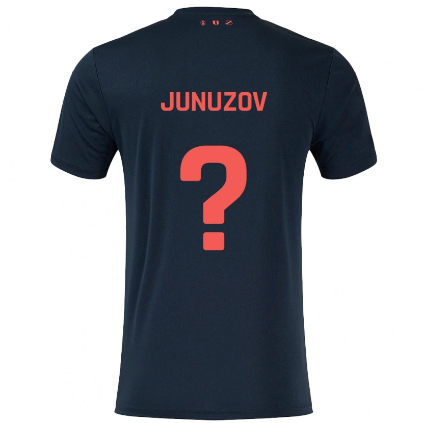 Danxen Män Melih Junuzov #0 Svart Röd Bortatröja Matchtröjor 2024/25 Tröjor T-Tröja
