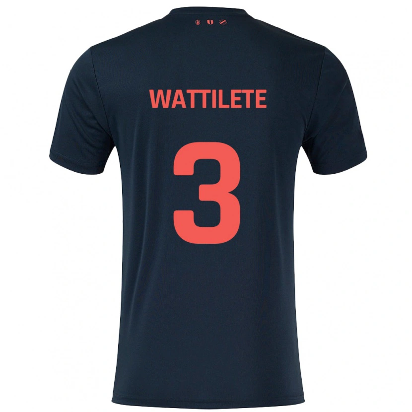 Danxen Män Julia Wattilete #3 Svart Röd Bortatröja Matchtröjor 2024/25 Tröjor T-Tröja