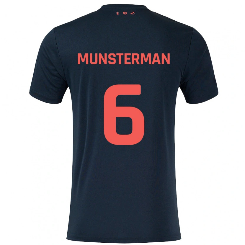 Danxen Män Marthe Munsterman #6 Svart Röd Bortatröja Matchtröjor 2024/25 Tröjor T-Tröja