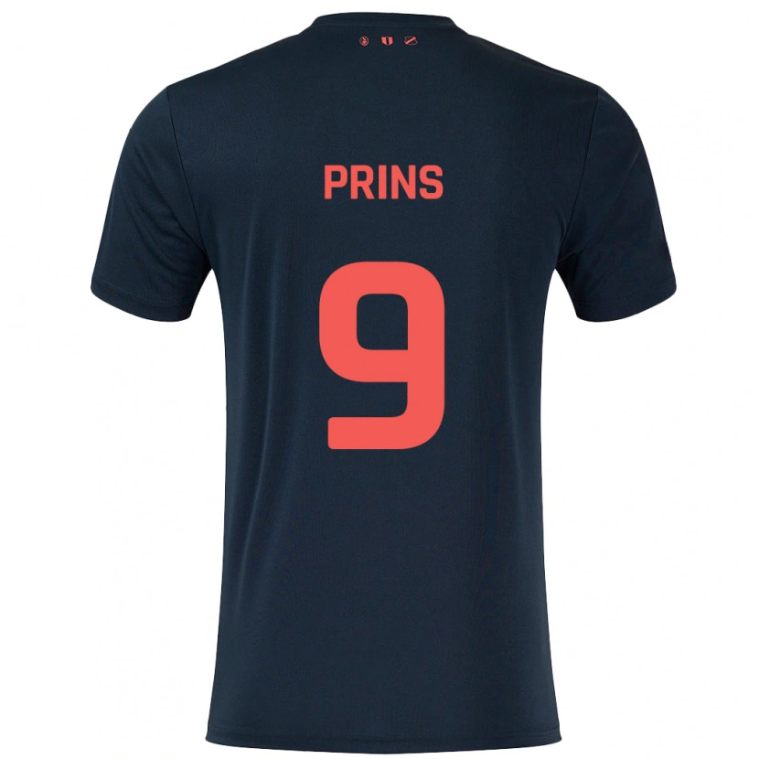 Danxen Män Femke Prins #9 Svart Röd Bortatröja Matchtröjor 2024/25 Tröjor T-Tröja