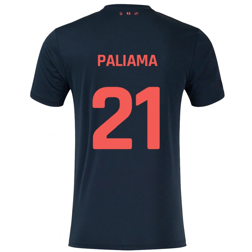 Danxen Män Joni Paliama #21 Svart Röd Bortatröja Matchtröjor 2024/25 Tröjor T-Tröja