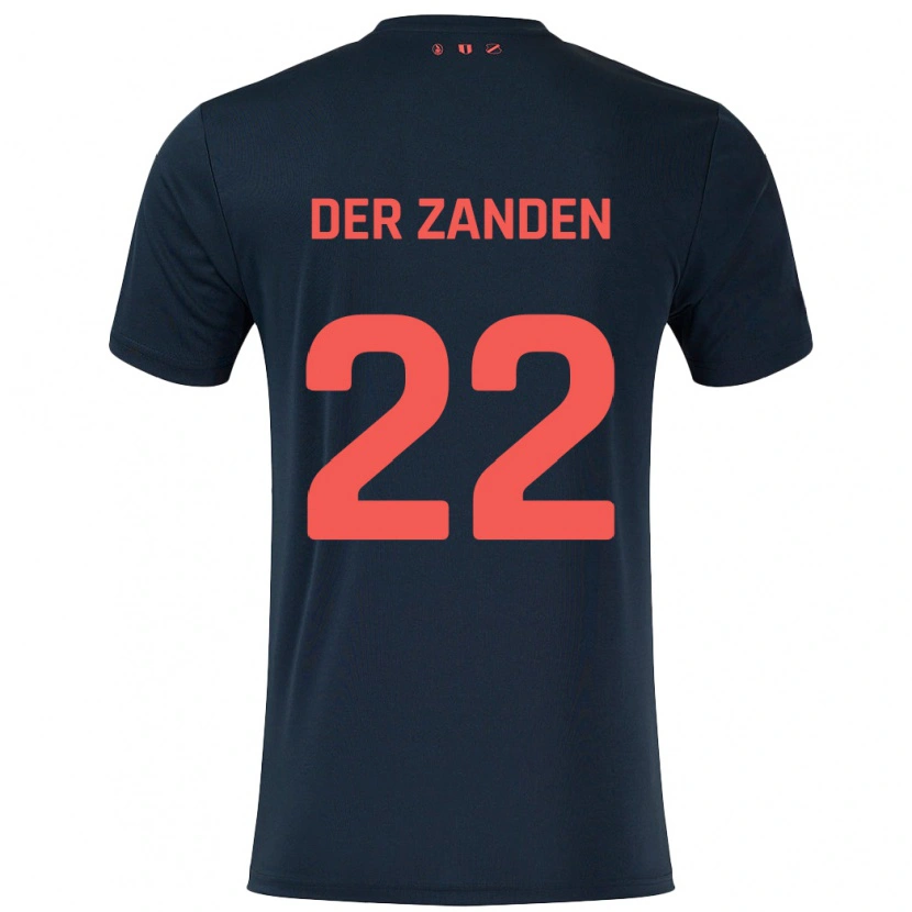 Danxen Män Iise Van Der Zanden #22 Svart Röd Bortatröja Matchtröjor 2024/25 Tröjor T-Tröja