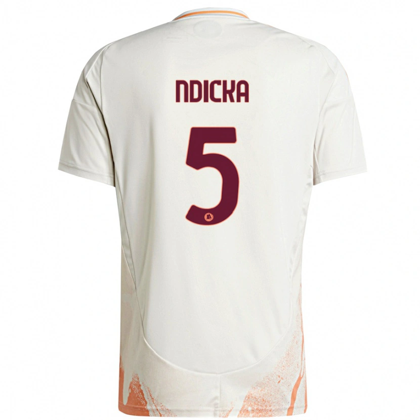Danxen Män Evan Ndicka #5 Grädde Vit Orange Bortatröja Matchtröjor 2024/25 Tröjor T-Tröja
