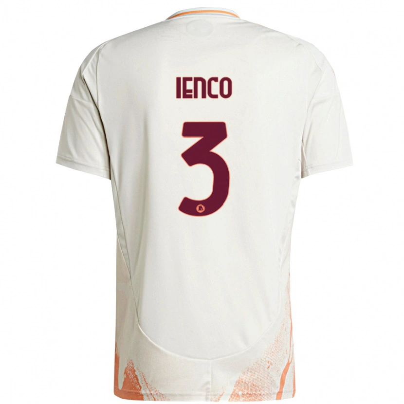 Danxen Män Simone Ienco #3 Grädde Vit Orange Bortatröja Matchtröjor 2024/25 Tröjor T-Tröja