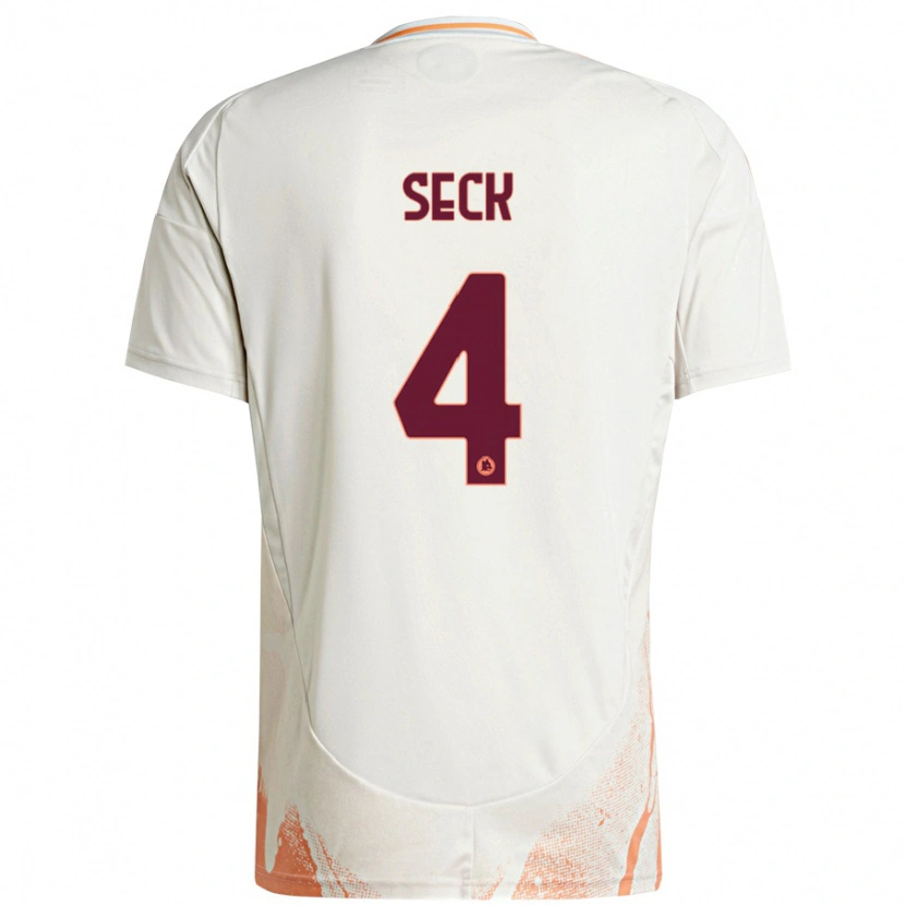 Danxen Män Mohamed Seck #4 Grädde Vit Orange Bortatröja Matchtröjor 2024/25 Tröjor T-Tröja