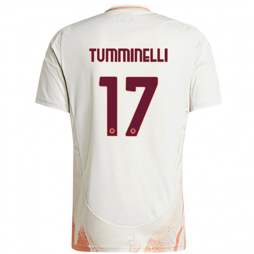 Danxen Män Gianmarco Tumminelli #17 Grädde Vit Orange Bortatröja Matchtröjor 2024/25 Tröjor T-Tröja