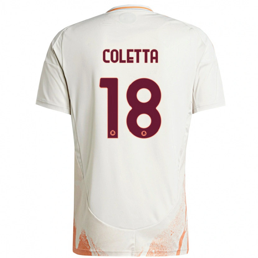 Danxen Män Federico Coletta #18 Grädde Vit Orange Bortatröja Matchtröjor 2024/25 Tröjor T-Tröja