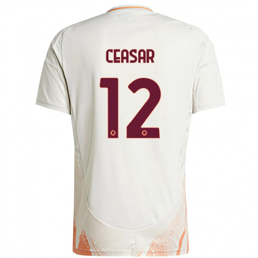 Danxen Män Camelia Ceasar #12 Grädde Vit Orange Bortatröja Matchtröjor 2024/25 Tröjor T-Tröja