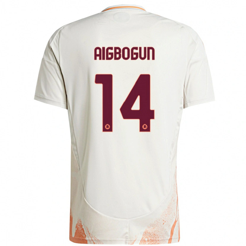 Danxen Män Eseosa Aigbogun #14 Grädde Vit Orange Bortatröja Matchtröjor 2024/25 Tröjor T-Tröja