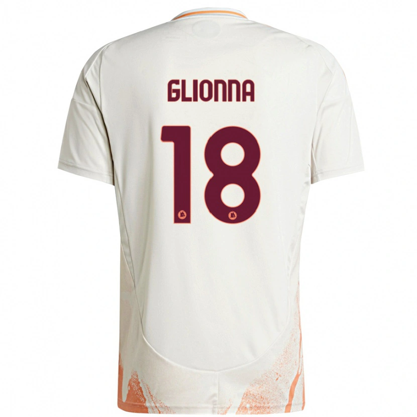 Danxen Män Benedetta Glionna #18 Grädde Vit Orange Bortatröja Matchtröjor 2024/25 Tröjor T-Tröja