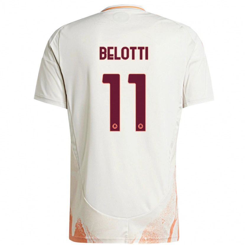 Danxen Män Andrea Belotti #11 Grädde Vit Orange Bortatröja Matchtröjor 2024/25 Tröjor T-Tröja