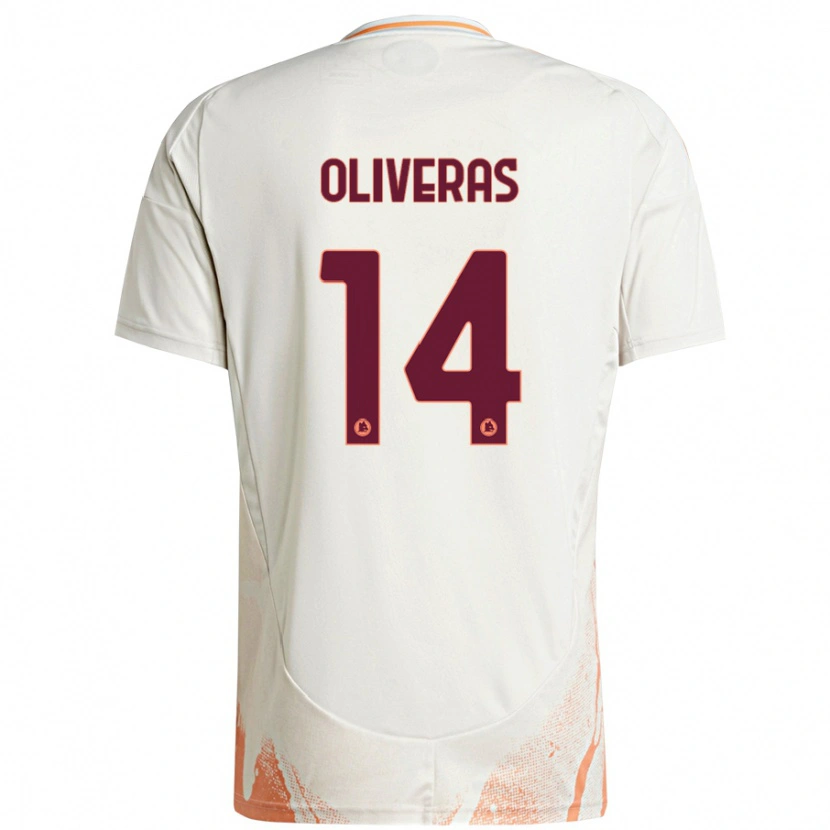 Danxen Män Jan Oliveras #14 Grädde Vit Orange Bortatröja Matchtröjor 2024/25 Tröjor T-Tröja
